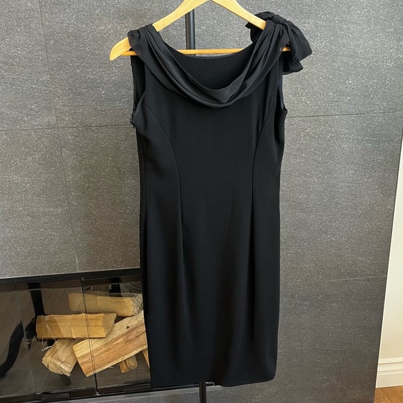 Balenciaga Black Sleeveless Cocktail Dress With Bow Detail Size 42 - Picture 14 of 15
